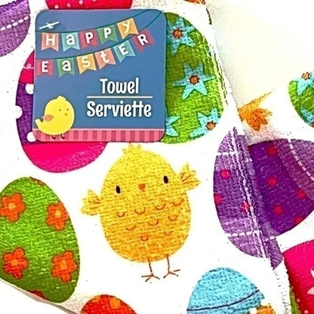 5 for $25! Hand / Tea Towel! Serviette! Easter! Chickens! Eggs!
